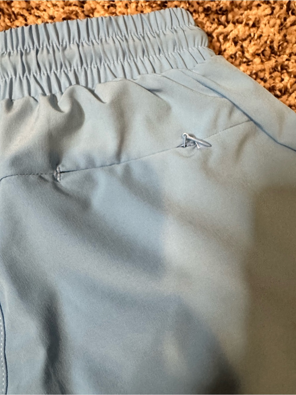 Light Blue Kid’s YS BASEBALL-LIFESTYLE 101 Athletic Shorts with Pink Accents - Picture 9 of 9